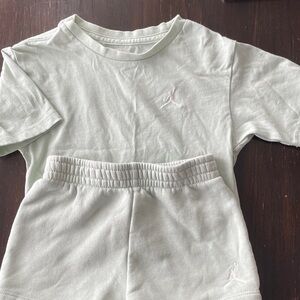 Jordan Kids Mint Green T-Shirt and Shorts Set